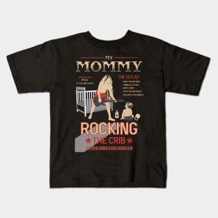 mothers day mommy rocking the crib retro 01 Kids T-Shirt